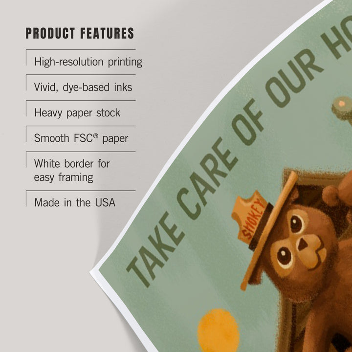 Smokey Bear, Treehouse, Officially Licensed, Art & Giclee Prints