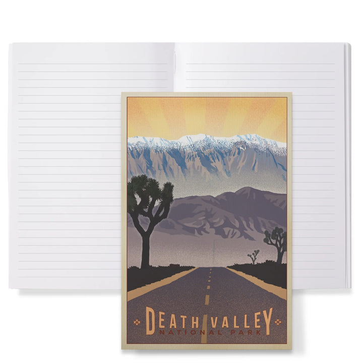 Lined 6x9 Journal, Death Valley National Park, California, Lithograph, Lay Flat, 193 Pages, FSC paper