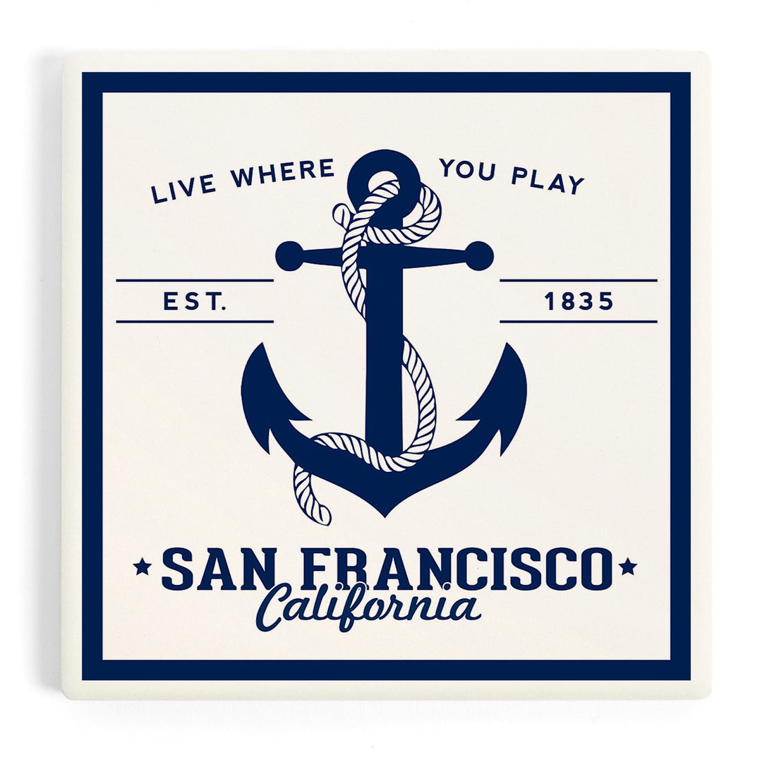 San Francisco, California, Blue and White Anchor, Coasters