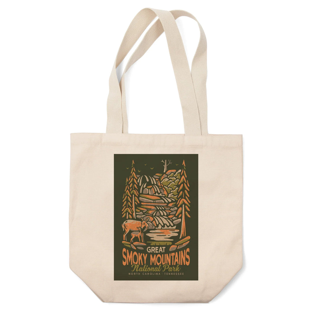 Great Smoky Mountains National Park, North Carolina, Distressed, Tote Bag