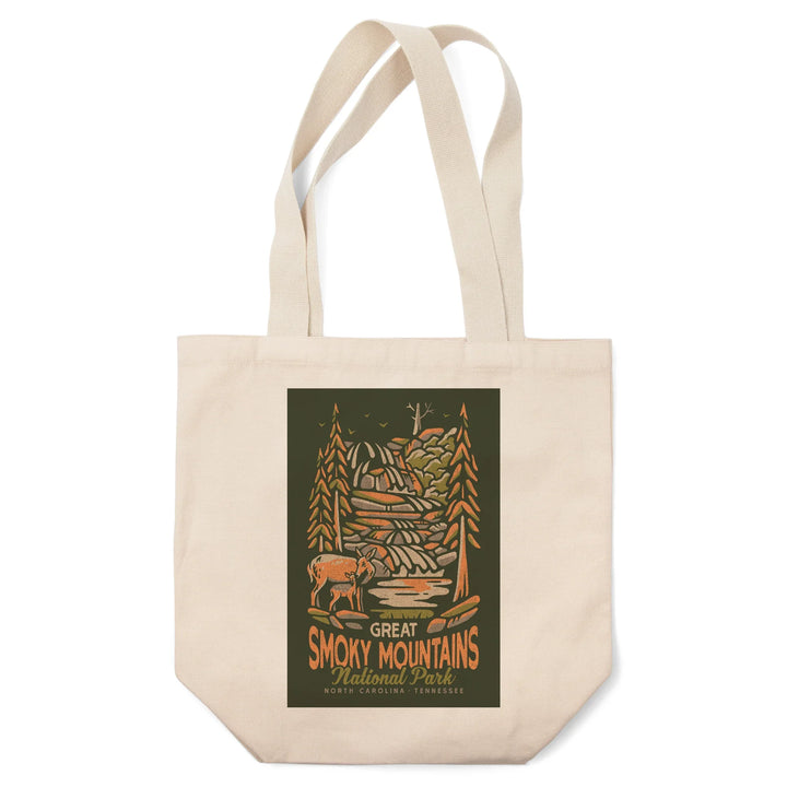 Great Smoky Mountains National Park, North Carolina, Distressed, Tote Bag