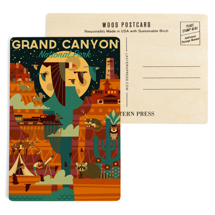 Grand Canyon National Park, Arizona 83205, Wood Sign and Postcards