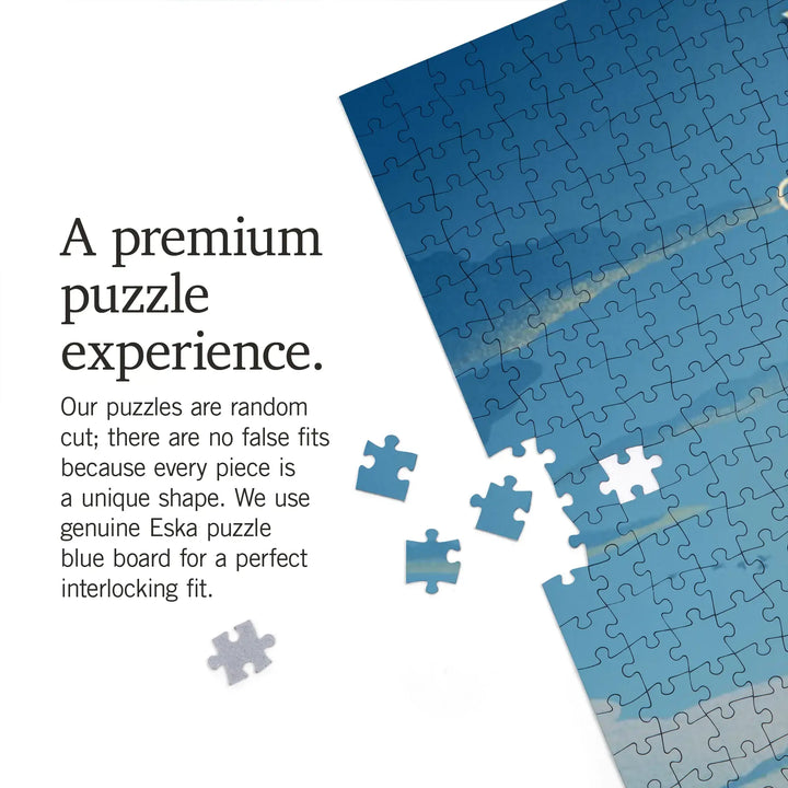 Vail, Colorado, Lithograph, Chairlift, Jigsaw Puzzle