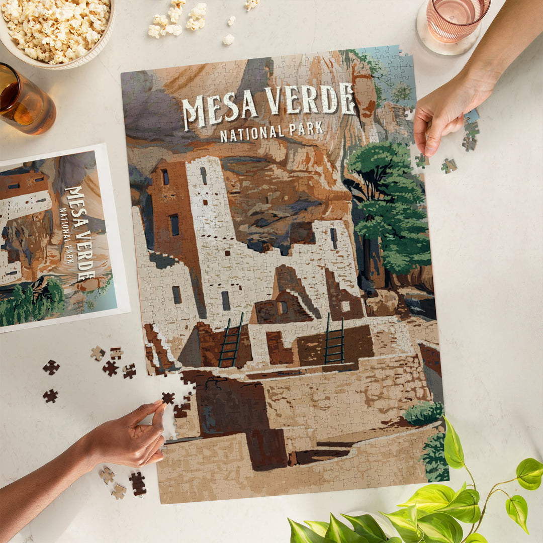 Mesa Verde National Park, Colorado, Painterly National Park Series, Jigsaw Puzzle