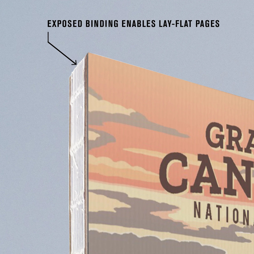 Lined 6x9 Journal, Grand Canyon National Park, Arizona, Painterly National Park Series, Lay Flat, 193 Pages, FSC paper