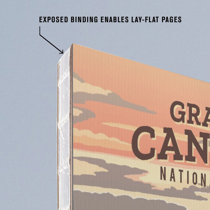 Lined 6x9 Journal, Grand Canyon National Park, Arizona, Painterly National Park Series, Lay Flat, 193 Pages, FSC paper