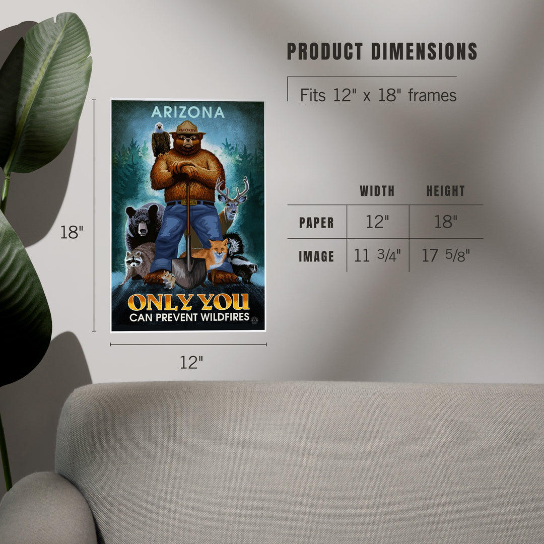 Arizona, Smokey Bear, Only You Can Prevent Wildfires, Art & Giclee Prints