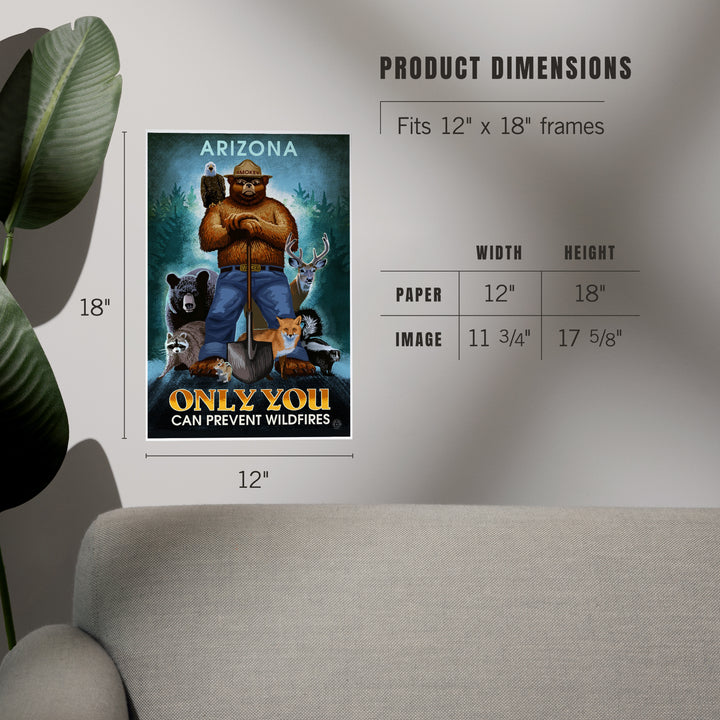 Arizona, Smokey Bear, Only You Can Prevent Wildfires, Art & Giclee Prints