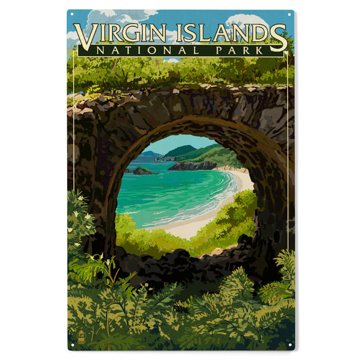 Virgin Islands National Park, US Virgin Islands, Wood Sign and Postcards