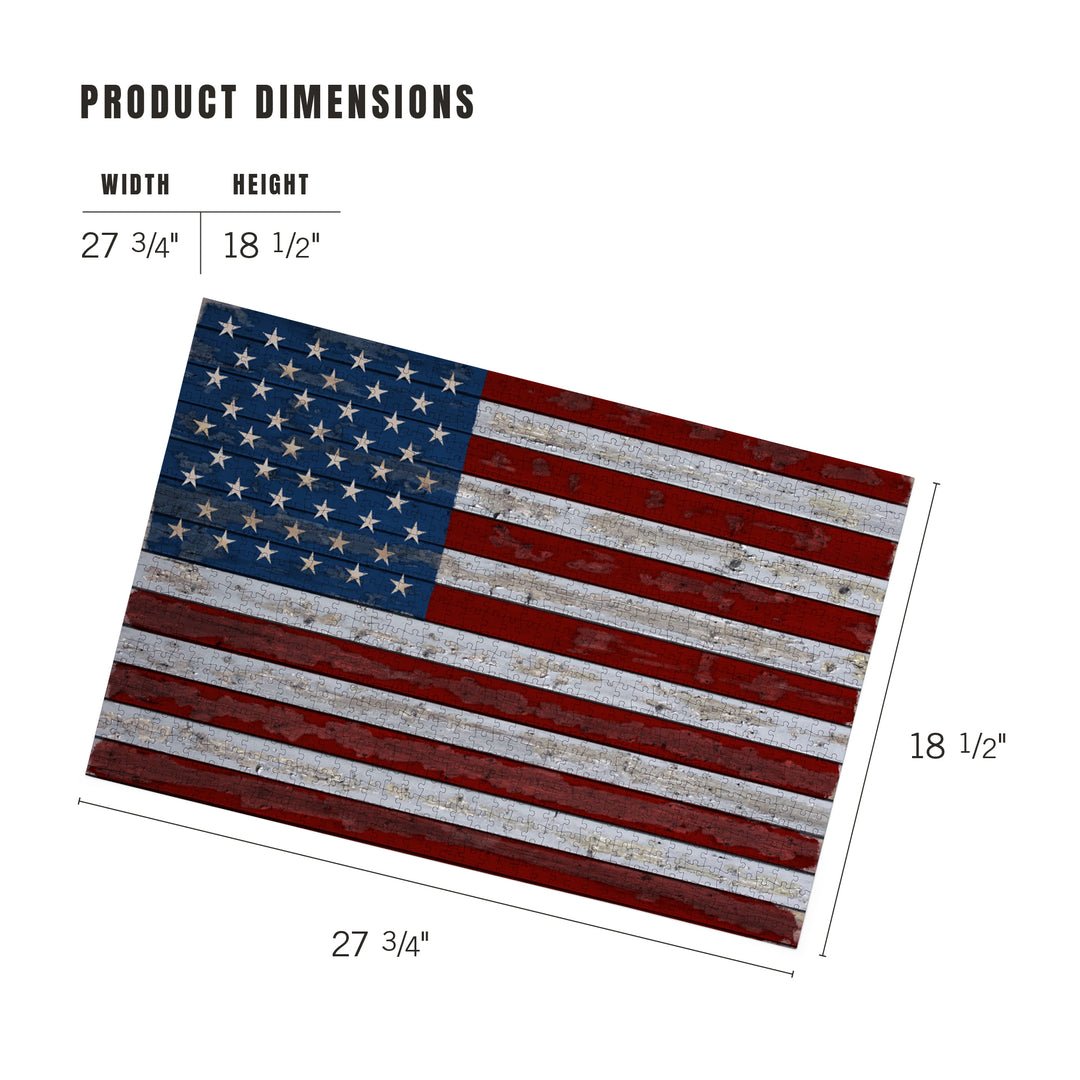 Distressed American Flag, 1000 Piece Jigsaw Puzzle