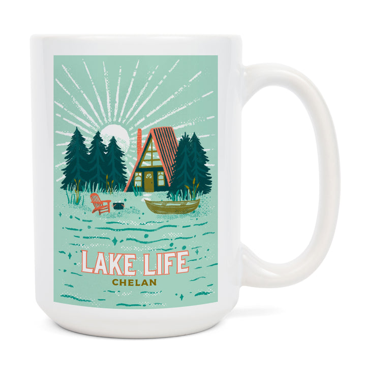 Lake Chelan, Washington, Lake Life Series, Lake Life, Ceramic Mug