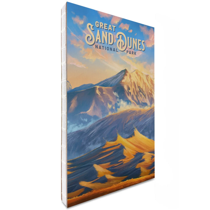 Lined 6x9 Journal, Great Sand Dunes National Park, Colorado, Oil Painting, Lay Flat, 193 Pages, FSC paper