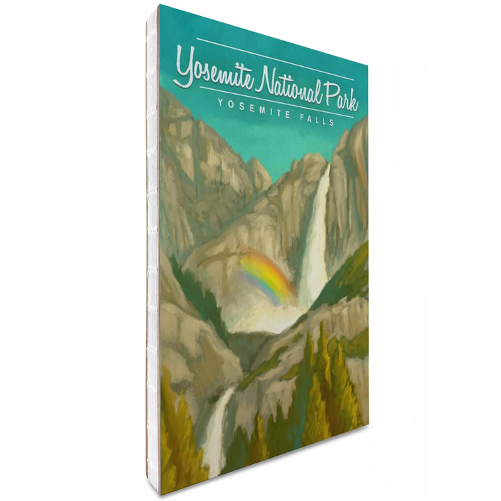 Lined 6x9 Journal, Yosemite National Park, California, Yosemite Falls and Rainbow, Lay Flat, 193 Pages, FSC paper