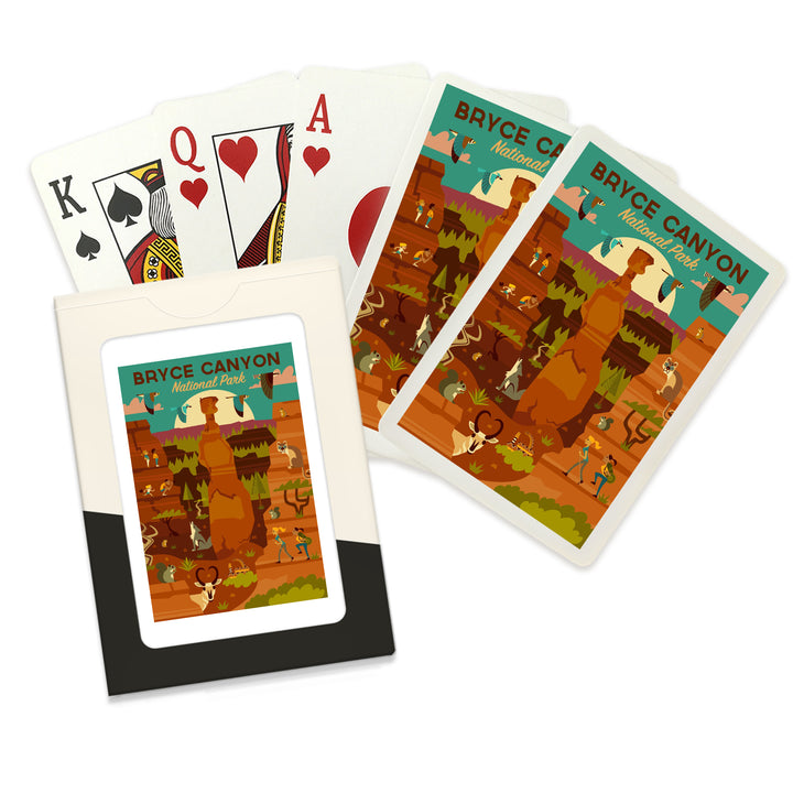 Playing Cards, Bryce Canyon National Park, Utah, Geometric National Park Series, 52 Card Deck with Jokers in Box, Unique Art