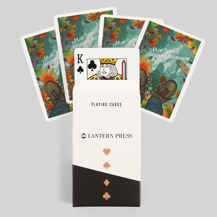 Playing Cards, Muir Woods National Monument, California, Outdoor Activity, Hiking Closeups, Fall Colors, 52 Card Deck with Jokers in Box, Unique Art