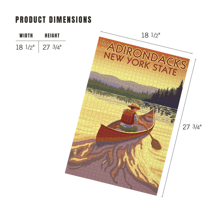 The Adirondacks, New York, Canoe Scene, Jigsaw Puzzle