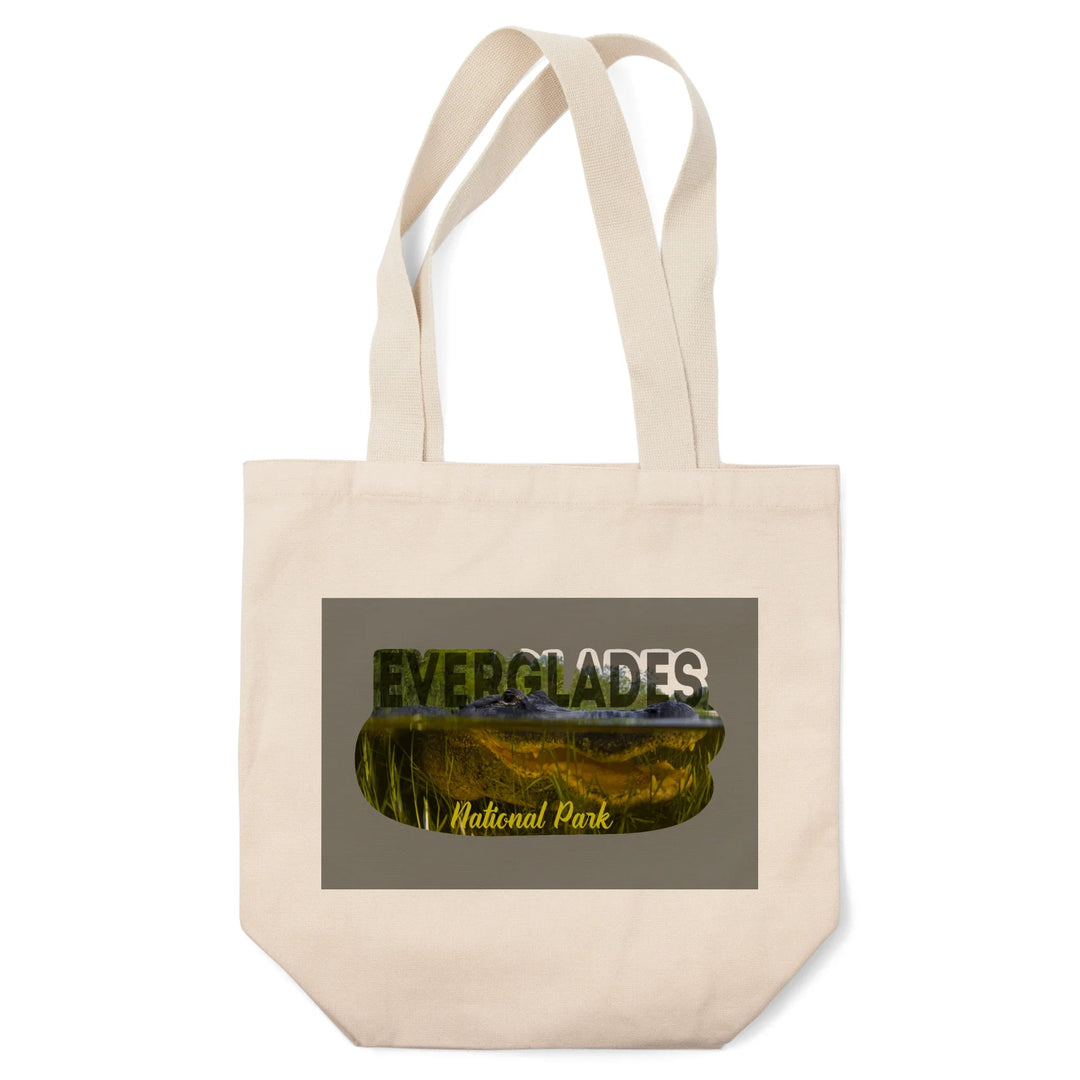 Everglades National Park, Florida, Alligator Underwater, , Photography, Tote Bag