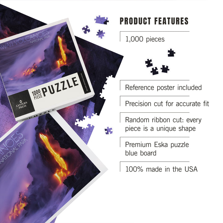 Hawaii Volcanoes National Park, Lava Flow, 1000 Piece Jigsaw Puzzle