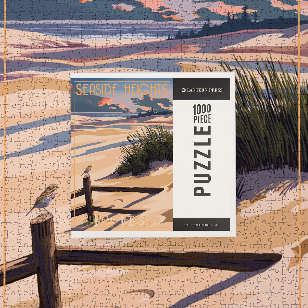 Seaside Heights, New Jersey, Sand and Beachgrass, Jigsaw Puzzle