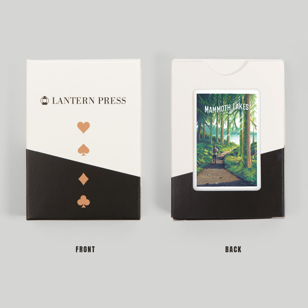Playing Cards, Mammoth Lakes, California, Walk in the Woods, Day Hike, 52 Card Deck with Jokers in Box, Unique Art