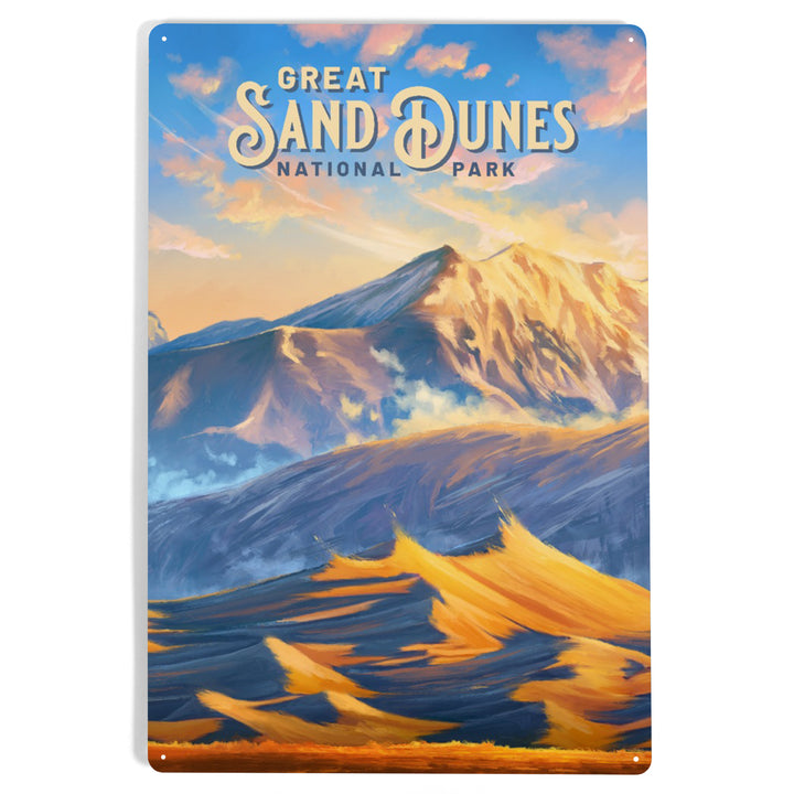 Great Sand Dunes National Park, Colorado, Oil Painting, Metal Signs