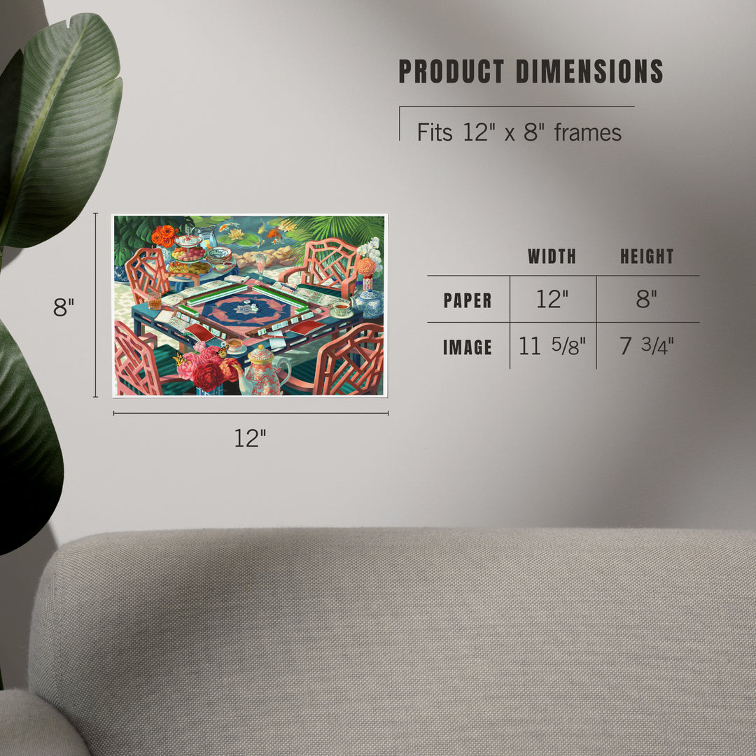 Oil Painting, Mahjong Life, Art & Giclee Prints