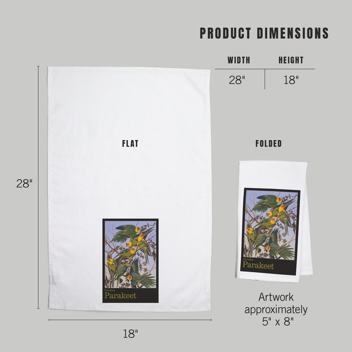 Audubon Birds of North America, Parakeet, Organic Cotton Kitchen Tea Towels