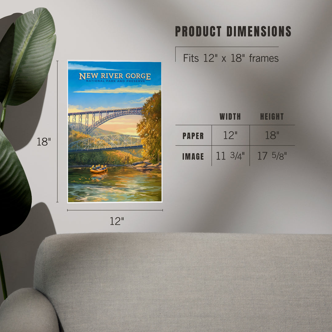 New River Gorge National Park and Preserve, Oil Painting, Art & Giclee Prints