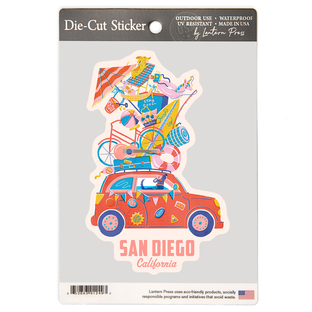 San Diego, California, Just Beachy, Vinyl Sticker