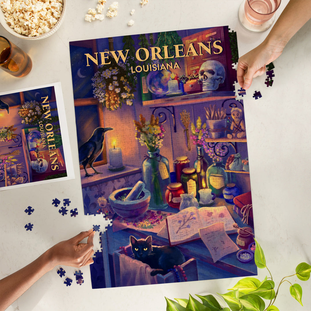 New Orleans, Louisiana Midnight Apothecary, 1000 Piece Jigsaw Puzzle