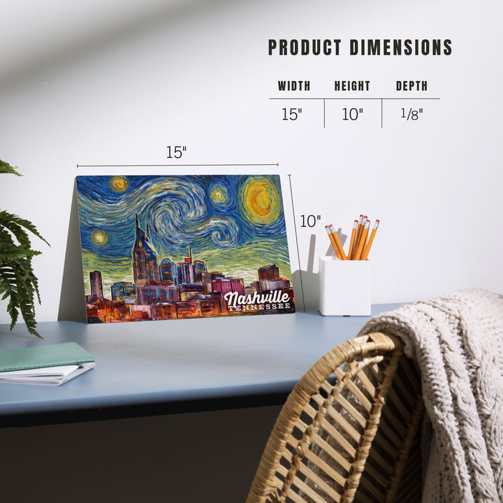 Nashville, Tennessee, Starry Night City Series, Wood Sign and Postcards