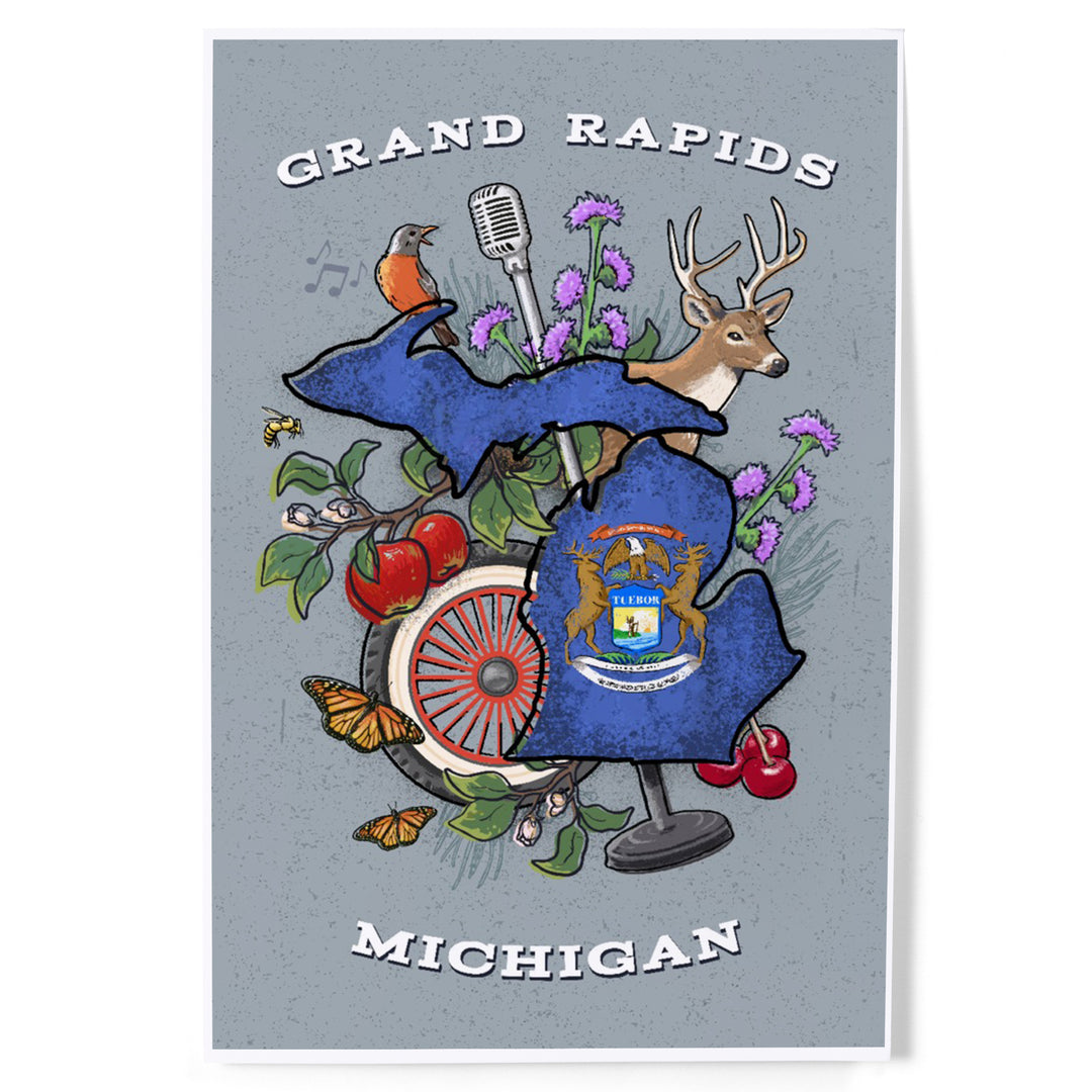 Grand Rapids, Michigan, State Treasure Trove, Art & Giclee Prints