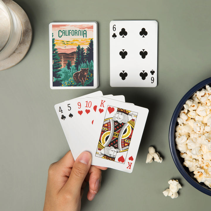 Playing Cards, California, Explorer Series, Bear, 52 Card Deck with Jokers in Box, Unique Art