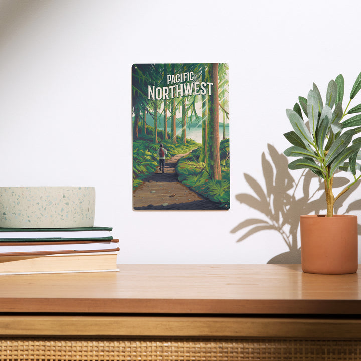 Pacific Northwest, Walk In The Woods, Day Hike wood signs and postcards