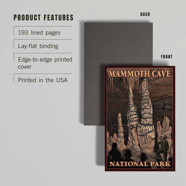 Lined 6x9 Journal, Mammoth Cave National Park, Kentucky, Onyx Pillars, Lay Flat, 193 Pages, FSC paper