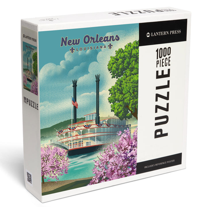 New Orleans, Louisiana, Litho Paddle Wheel, 1000 Piece Jigsaw Puzzle