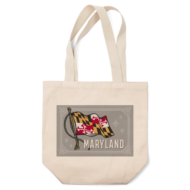 Maryland, Waving State Flag, State Series, Tote Bag