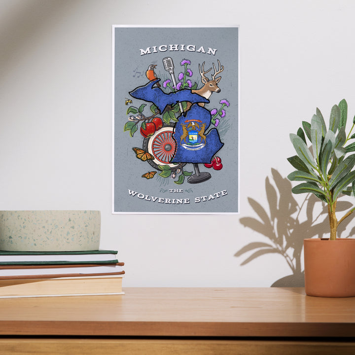 Michigan, State Treasure Trove, Art & Giclee Prints
