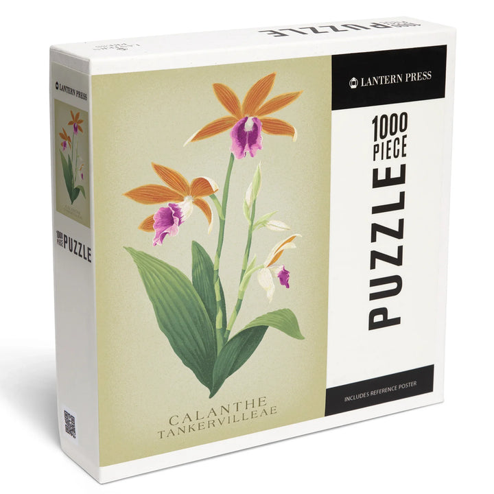 Phaius, Orchid, Vintage Flora, 1000 Piece Jigsaw Puzzle