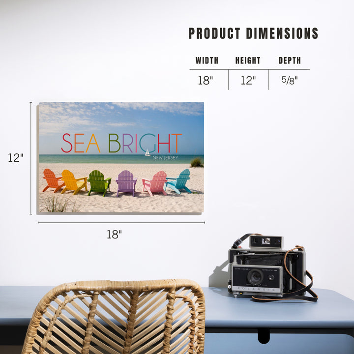 Sea Bright, New Jersey, Photography, Colorful Beach Chairs, Wood Signs and Postcards