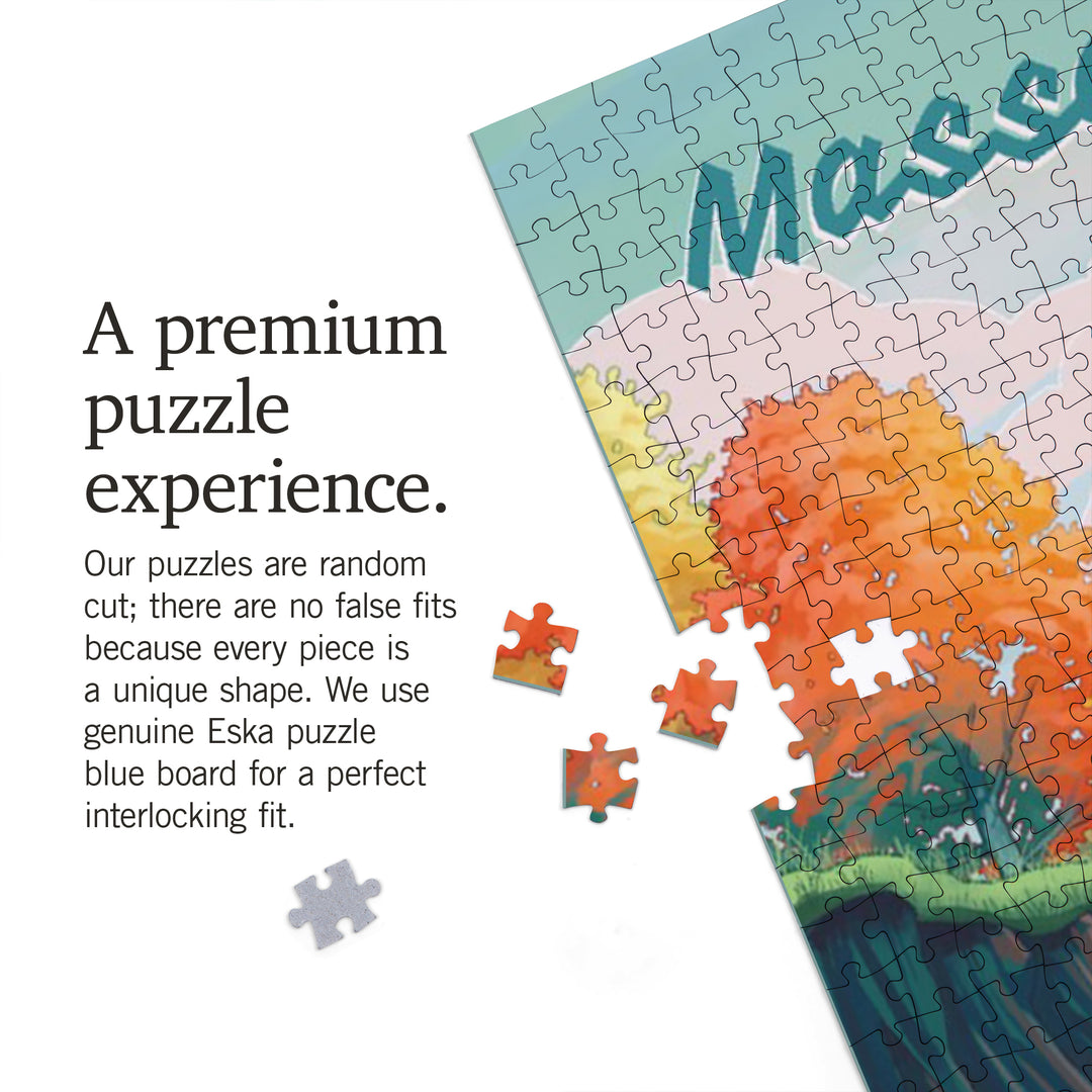 Massachusetts, Seek Adventure, River Rafting, Fall Colors, Jigsaw Puzzle