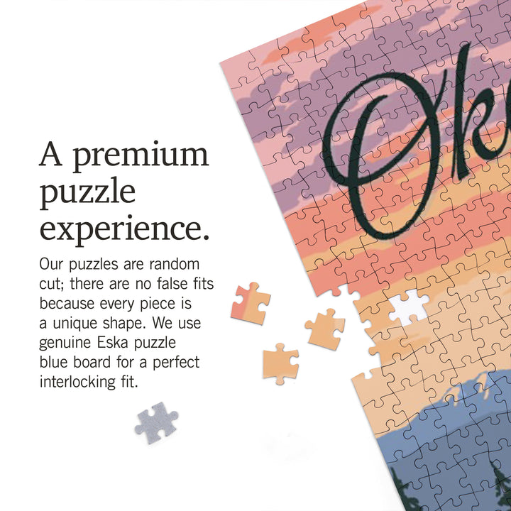 Okanagan Lake, British Columbia, Bear and Spring Flowers, 1000 Piece Jigsaw Puzzle