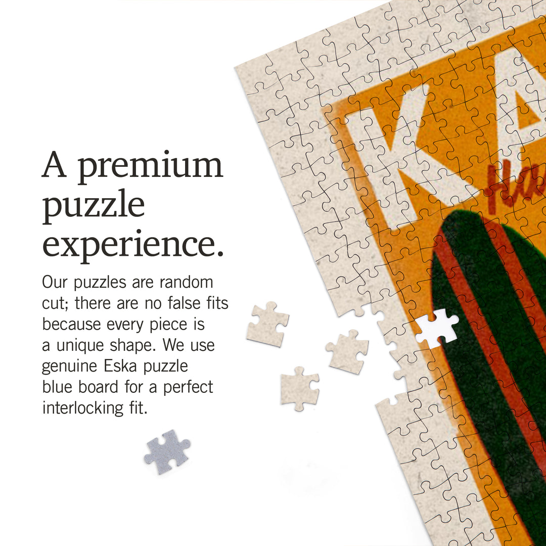Kauai, Hawaii, Woodblock, Jigsaw Puzzle