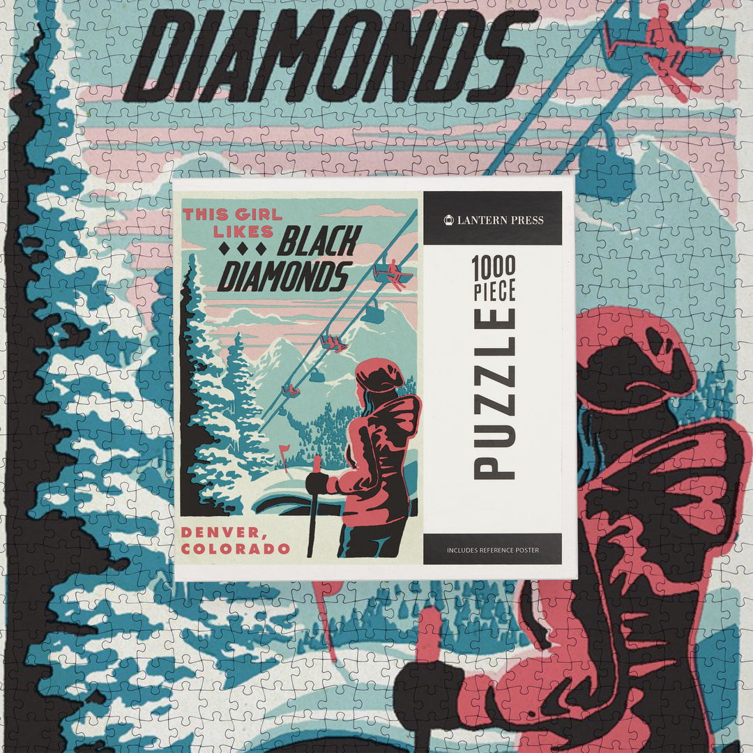 Denver, Colorado, Ski Black Diamond, Jigsaw Puzzle