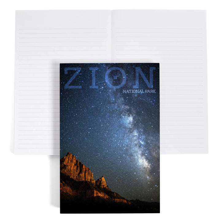 Lined 6x9 Journal, Zion National Park, Utah, Milkyway, Lay Flat, 193 Pages, FSC paper