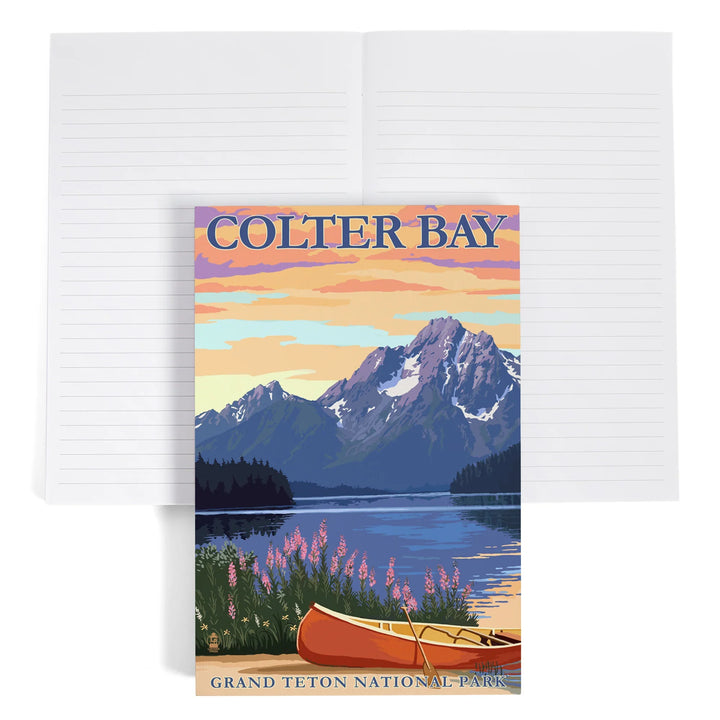 Lined 6x9 Journal, Grand Teton National Park, Wyoming, Colter Bay, Lay Flat, 193 Pages, FSC paper