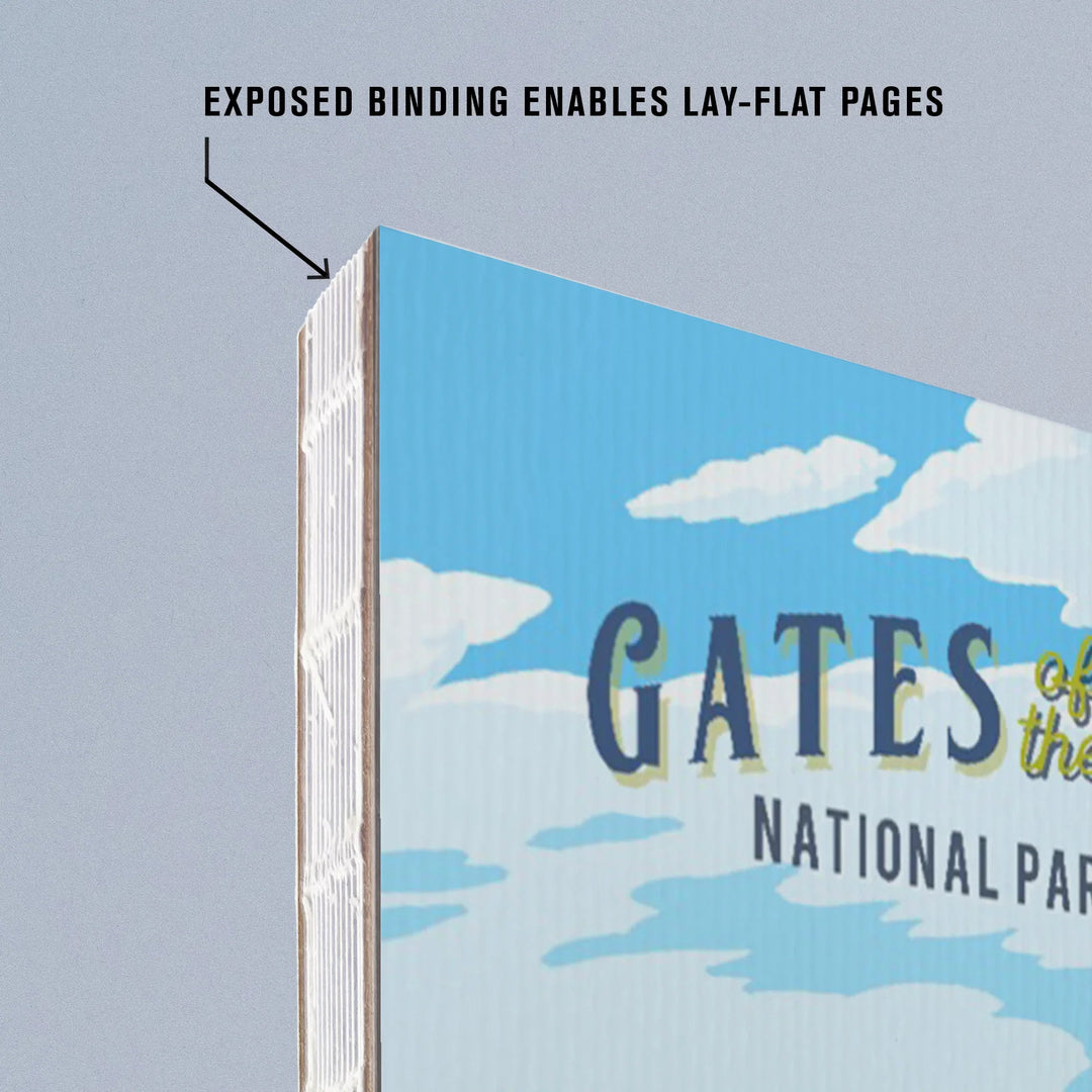 Lined 6x9 Journal, Gates of the Arctic National Park and Preserve, Alaska, Painterly National Park Series, Lay Flat, 193 Pages, FSC paper