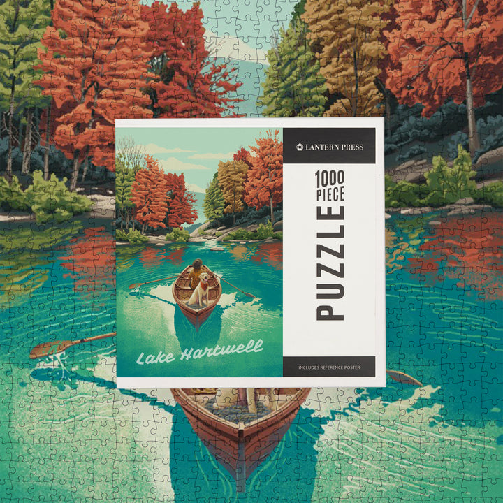 Lake Hartwell, South Carolina, Quiet Explorer, Boating, Fall, Jigsaw Puzzle