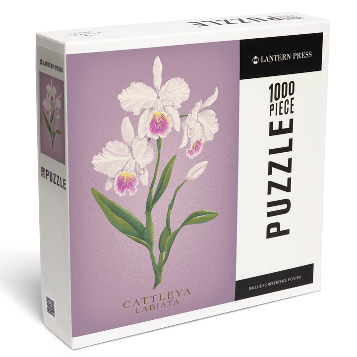 Cattleya, Orchid, Vintage Flora, Jigsaw Puzzle