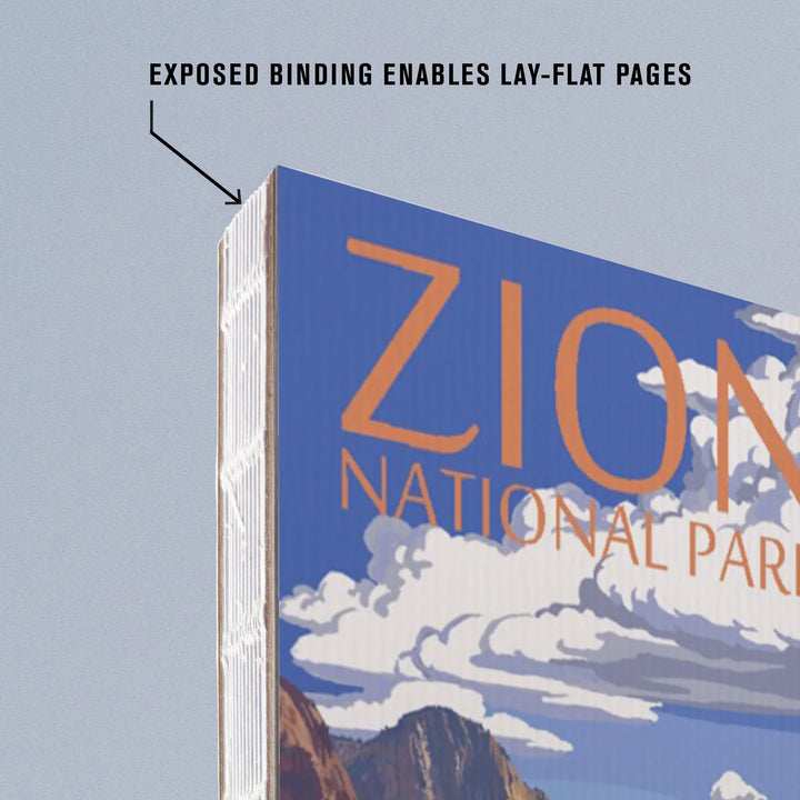 Lined 6x9 Journal, Zion National Park, Utah, Lay Flat, 193 Pages, FSC paper